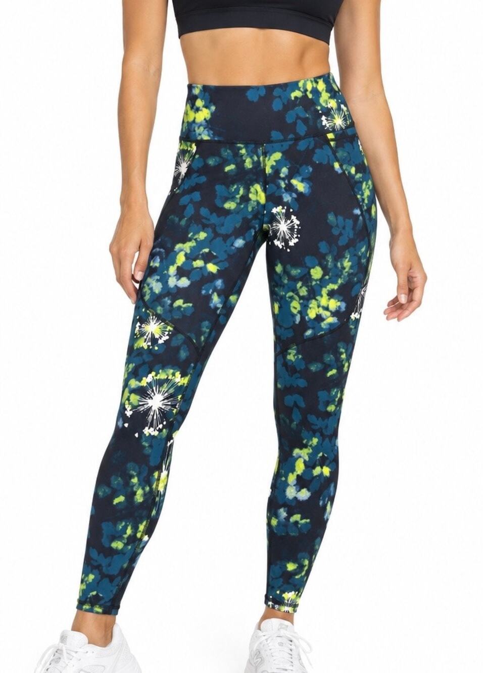 Sweaty Betty The Power Floral Dandelion Leggings Navy Size Small